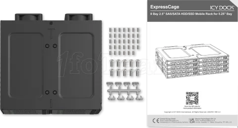 Photo de Rack Icy Dock ExpressCage MB038SP-B - 1x 5,25" pour 8x 2,5"