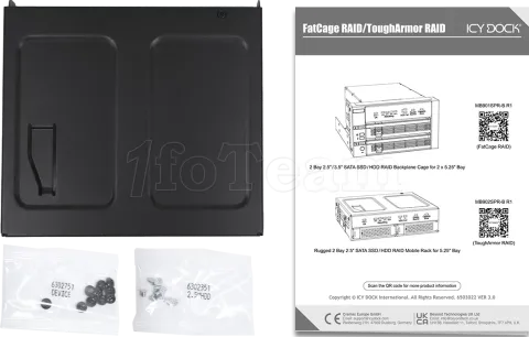 Photo de Rack Icy Dock ToughArmor RAID MB902SPR-B R1 - 1x 5,25" pour 2x 2,5"