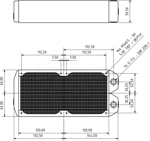 Photo de Radiateur pour Watercooling Alphacool NexXxoS UT60 - 240mm (Noir)