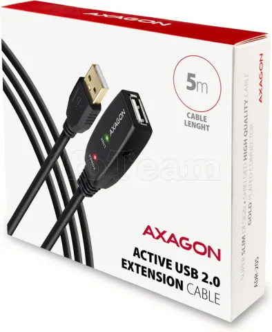 Photo de Rallonge USB 2.0 amplifiée Axagon ADR-205 M/F 5m