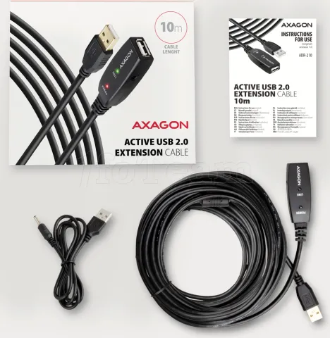Photo de Rallonge USB 2.0 amplifiée Axagon ADR-210 M/F 10m