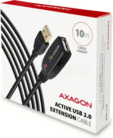 Photo de Rallonge USB 2.0 amplifiée Axagon ADR-210 M/F 10m