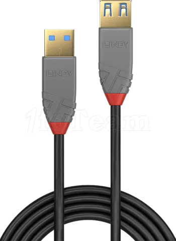 Photo de Rallonge USB 3.0 Lindy 1m M/F (Gris)