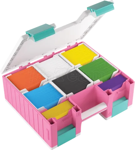 Photo de Rangement pour Cartes - Game Castle (Rose, Blanc, Turquoise)