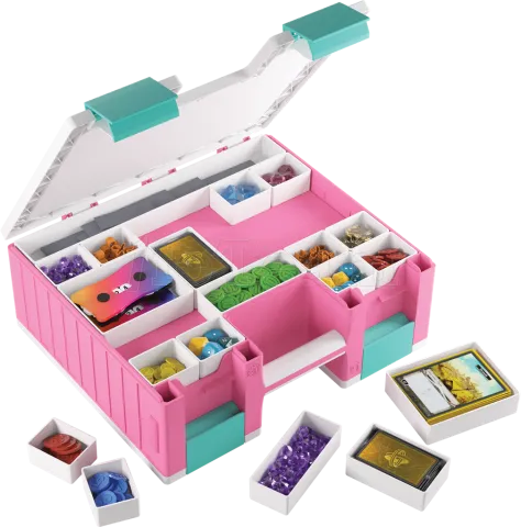 Photo de Rangement pour Cartes - Game Castle (Rose, Blanc, Turquoise)