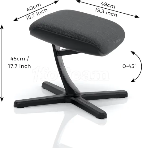 Photo de Repose-pieds Noblechairs Footrest 2 TX (Gris)