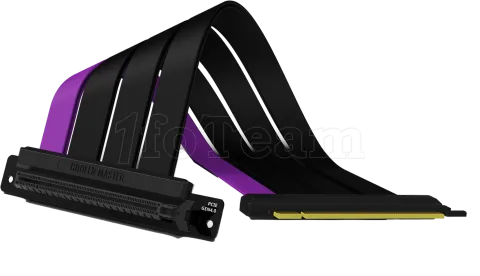 Photo de Riser PCIe 4.0 16X Cooler Master MasterAccessory 20cm (Noir/Violet)