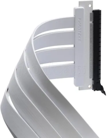 Photo de Riser PCIe 4.0 16X Phanteks Flatline 180° 30cm (Blanc)
