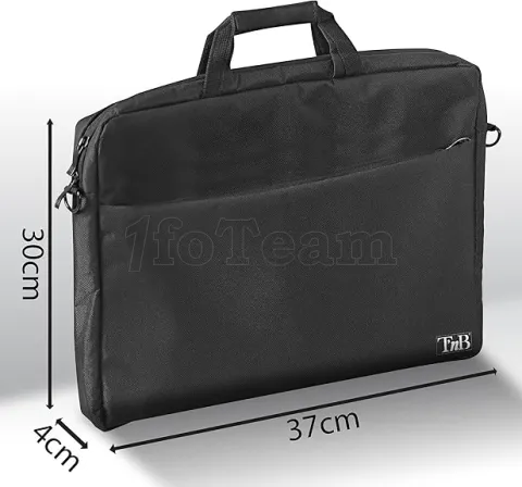 Photo de Sacoche Ordinateur Portable T'nB Marseille 14"max (Noir)