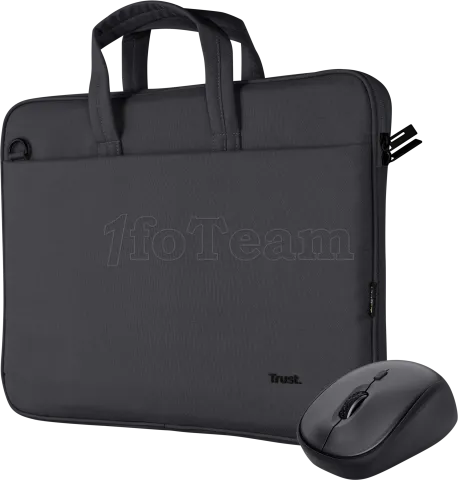 Photo de Sacoche Ordinateur Portable Trust Bologna 16" max + Souris sans fil (Noir)