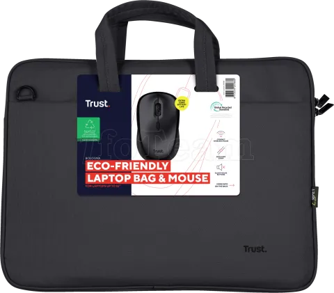 Photo de Sacoche Ordinateur Portable Trust Bologna 16" max + Souris sans fil (Noir)