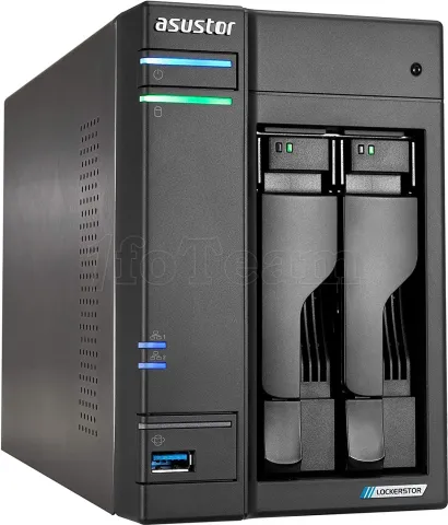 Photo de Serveur NAS Asustor Lockerstor 2 Gen2 AS-6702T v2 - 2 baies (Noir)