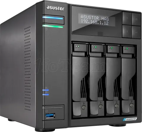 Photo de Serveur NAS Asustor Lockerstor 4 Gen2 AS-6704T - 4 baies (Noir)