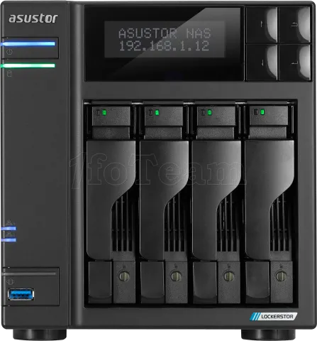 Photo de Serveur NAS Asustor Lockerstor 4 Gen2 AS-6704T - 4 baies (Noir)