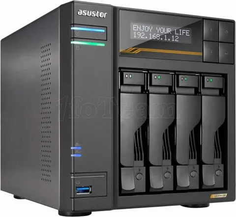 Photo de Serveur NAS Asustor Lockerstor 4 Gen2 AS-6704T v2 - 4 baies (Noir)