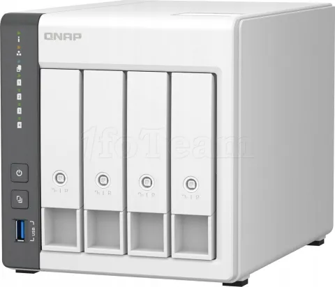 Photo de Serveur NAS Qnap TS-433 4Go - 4 baies (Blanc)