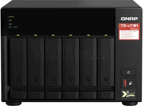 Photo de Serveur NAS Qnap TS-673A 8Go - 6 baies (Noir)