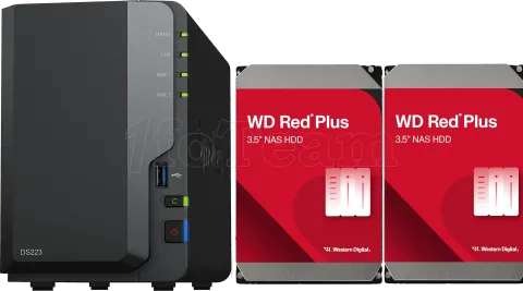 Photo de Serveur NAS Synology DiskStation DS223 - 16To (2x8To) WD Red Plus