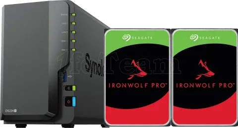 Photo de Serveur NAS Synology DiskStation DS224+ - 8To (2x4To) Seagate Ironwolf Pro