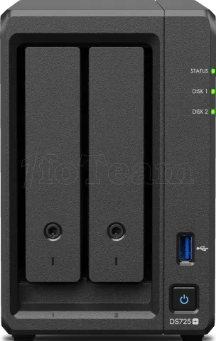 Photo de Serveur NAS Synology Diskstation DS725+ - 2 baies