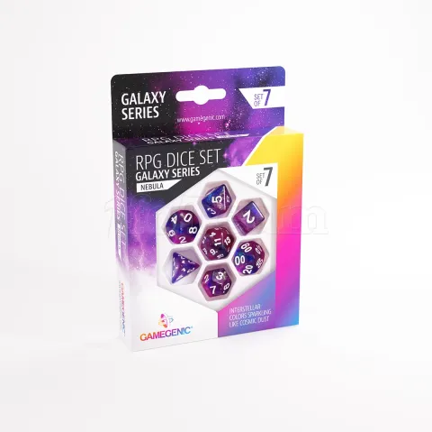 Photo de Set de 7 Dés Jdr Gamegenic - Galaxy Series : Nebula