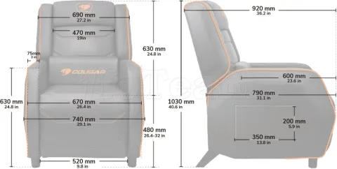 Photo de Sofa Cougar Ranger S (Noir)