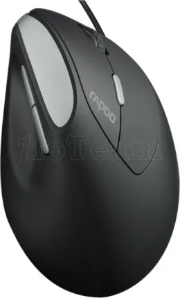 Photo de Souris filaire ergonomique Rapoo EV200 (Noir)
