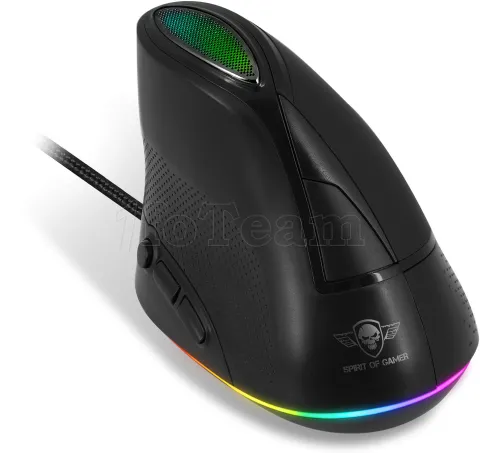 Photo de Souris filaire ergonomique Spirit of Gamer Elite-M60 Verticale RGB (Noir) -- Id : 169116