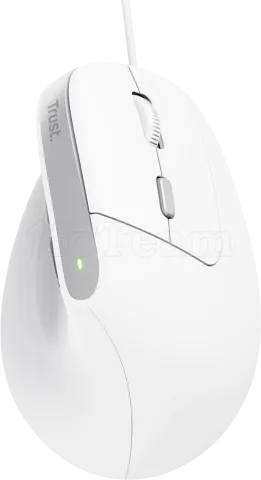 Photo de Souris filaire ergonomique Trust Bayo II (Blanc)