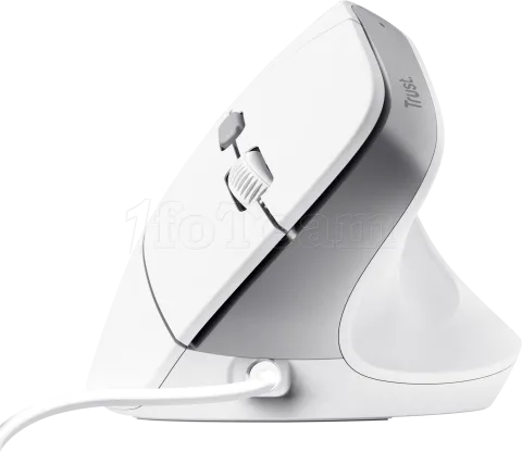 Photo de Souris filaire ergonomique Trust Bayo II (Blanc)