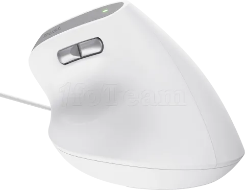 Photo de Souris filaire ergonomique Trust Bayo II (Blanc)