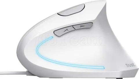 Photo de Souris filaire ergonomique Trust Verto (Blanc)