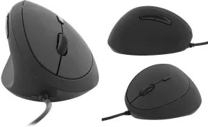 Photo de Souris filaire fil ergonomique T'nB Ergo pour gaucher (Noir)