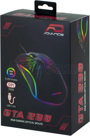 Photo de Souris filaire Gamer Advance GTA 230 RGB (Noir)