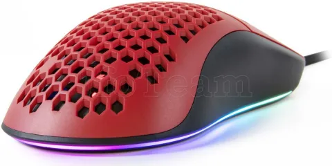 Photo de Souris filaire Gamer Arozzi Favo Ultra Light RGB (Rouge/Noir)