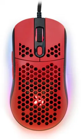 Photo de Souris filaire Gamer Arozzi Favo Ultra Light RGB (Rouge/Noir)