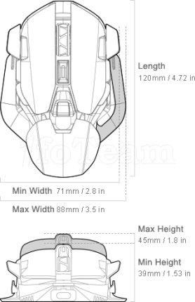 Photo de Souris filaire Gamer Cougar DualBlader (Noir)