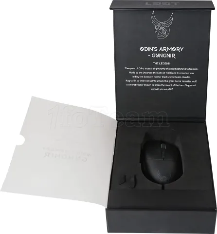 Photo de Souris filaire Gamer Ergonomique L33T Gaming Gungnir RGB (Noir)