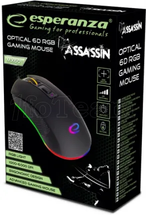 Photo de Souris filaire Gamer Esperanza Assasin RGB (Noir)