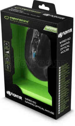 Photo de Souris filaire Gamer Esperanza MX205 Fighter (Noir/Bleu)