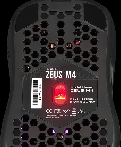 Photo de Souris filaire Gamer Gamdias Zeus M4 RGB (Noir)