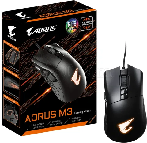 Photo de Souris filaire Gamer Gigabyte Aorus M3 RGB (Noir)