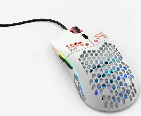 Photo de Souris filaire Gamer Glorious PC Gaming Race Model O Minus (O-) RGB (Blanc)