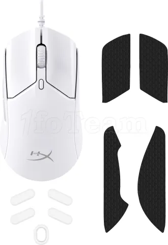 Photo de Souris filaire Gamer HyperX Pulsefire Haste 2 RGB (Blanc)