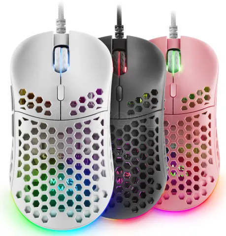 Photo de Souris filaire Gamer Mars Gaming MM55 RGB (Blanc)