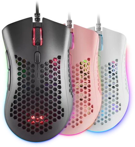 Photo de Souris filaire Gamer Mars Gaming MMEX RGB (Rose)