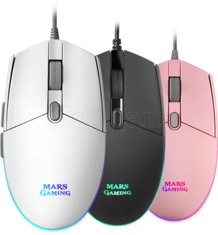 Photo de Souris filaire Gamer Mars Gaming MMG RGB (Blanc)