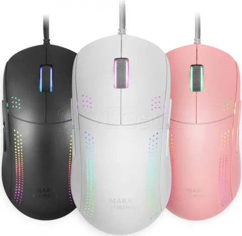 Photo de Souris filaire Gamer Mars Gaming MMPro RGB (Blanc)