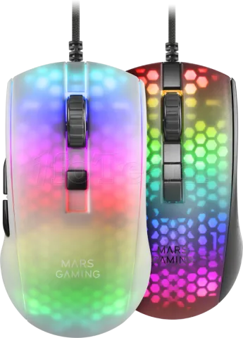 Photo de Souris filaire Gamer Mars Gaming MMR RGB (Blanc)