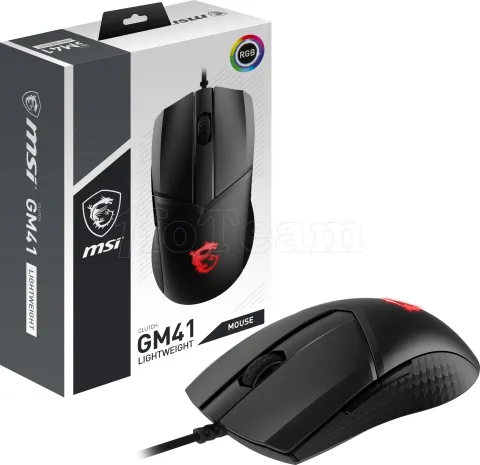 Photo de Souris filaire Gamer MSI Clutch GM41 Lightweight RGB (Noir)